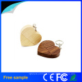 2016 Promotional Gift Customized Wood Heart Shape USB2.0 Pendrive